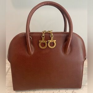 Salvatore Ferragamo Authentic Gancini Leather Handbag